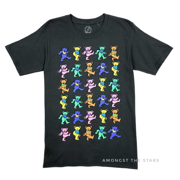 Grateful Dead Other - Grateful Dead Dancing Bears Grey Crewneck T-Shirt
